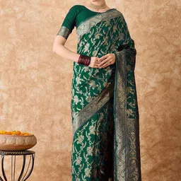 Suha Woven Design Zari Art Silk Ready to Wear Banarasi Saree-image-86