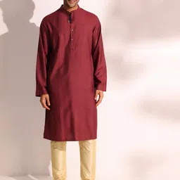 Fabindia Mandarin Collar Straight Kurta-image-75
