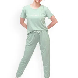 Lotik Women Printed Top & Joggers Night suit & Track Suit Set-image-76