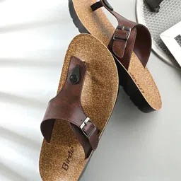 BIRDE Men Leather Slip-On Comfort Sandals-picture-19