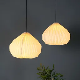 Claymango Chiyo White 2 Pieces Wooden Ceiling Lamp-image-13
