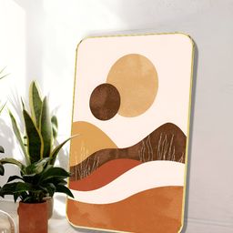 Myntra Elegant Homes Pink & Brown Desert Sunset Printed Wall Art-32