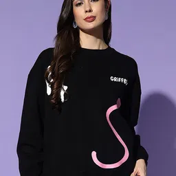 GRIFFEL Women Printed Pullover Sweatshirt-image-59