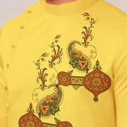 DEVOILER Men Ethnic Motifs Printed Thread Work Kurta image 5