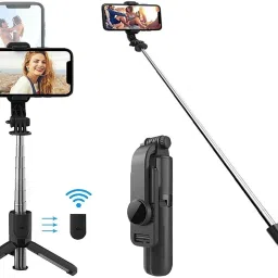 NKKL Perfect Selfie Stick Extendable with Bluetooth Remote, Lightweight_VR75 Bluetooth Selfie Stick-picture-15