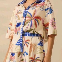 Routes by All About You Printed Shirt & Shorts Co-Ord Set-image-25