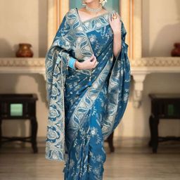 STYLEELITE Woven Design Zari Pure Silk Saree-image-50