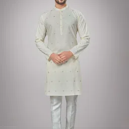 JUGG JUGG JEEYO Men Ethnic Motifs Printed Kurta with Pyjamas-picture-31