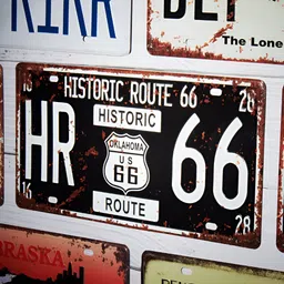 eazy wagon Black & White Historic Route 66 Printed Wall HangingDecor-image-39