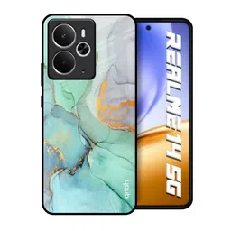 QRIOH Marble Glass Printed Realme 14 5G Silicone Back Case-picture-36