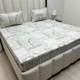 Pure Decor Velar Green Ethnic Printed Pure Cotton 230TC King Bedsheet Sets 2.74 m x 3.04 m-image-42
