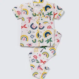 Nite Flite Kids Graphic Printed Shirt Collar Pure Cotton Shirt & Pyjamas-image-43