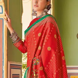 Saree mall Kalamkari Silk Blend Designer Tussar Sarees-image-95