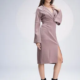 Mast & Harbour Women Solid Shirt Collar Sheath Dress-picture-35