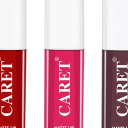 CARET ORGANIC Set Of 3 Super-Pigmented Liquid Matte Lipsticks - 6 ml Each - 3 - 4 - 7 image 2