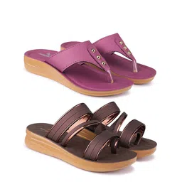 BERSACHE Women Set Of 2 Open Toe Flats-image-58