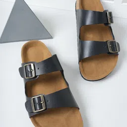 MOZAFIA Men Open Toe Flats with Buckles-14