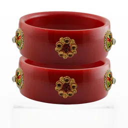 Vidhya Kangan Red Plastic Bangles-image-73