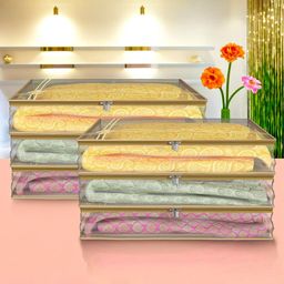Kuber Industries Gold-Toned Set of 6 Regular Multi-Utility Organisers-7