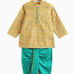 Campana Boys Paisley Printed Regular Straight Kurta with Dhoti Pants-56