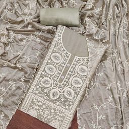 DIVASTRI Embroidered Organza Unstitched Dress Material-image-68