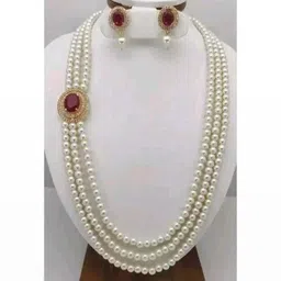 UNNATI JEWEL White Brass Jewellery Set-37