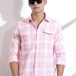 Thomas Scott Men Premium Windowpane Checks Opaque Checked Casual Shirt-image-14