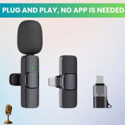 K8 Wireless Microphone Recording Clip Mic with Receiver for Vlogging/YoutubeE318 Microphone-image-73