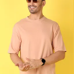 V-Mart Men Solid Round Neck Cotton T-shirt-image-65