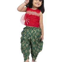 Twisha Girls Embellished Top with Dhoti Pants-image-84