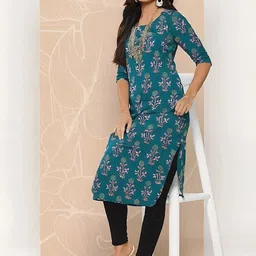 Anouk Rustic Selection Of 2 Chevron Printed Round Neck Straight Kurtas image 2