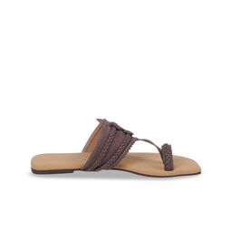 Saagah Women T-Strap Leather Flats-40