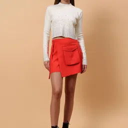 Fashion Gaiia Mini Skort Skirts With Single Pocket-image-72