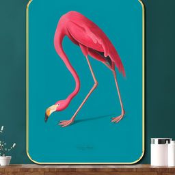 Livin'luxe Pink & Teal Single Piece Wood Birds and Animals Wall Paintings-picture-10