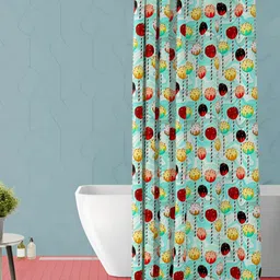 ArtzFolio Red & Yellow Abstract Printed Waterproof Shower Curtain-3
