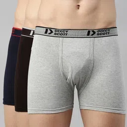 dixcy scott Pack of 3 Cotton Underwear Solid Men Trunk-picture-37