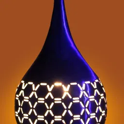 Cutted Hanging Light Ceiling Pendant Lamp, 8inch, BLUE Hanging Lights (Pendant Lights) Lamp Shade-11