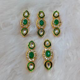 Pack of 5 Pieces Embroidery Stones Material | Shiny Sew on Rhinestones Size:12MM-image-77