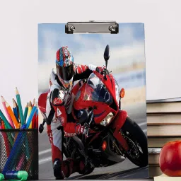 Dhoom Bike Design Digital Reprint Clip Board Exam Pad (14x9.5 Inches) Premium Quality-33