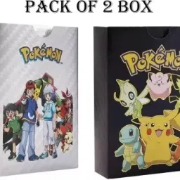 2 Set 55pc each Pokemon TCG Black and Silver V Series Vmax Gx Playing Card-16