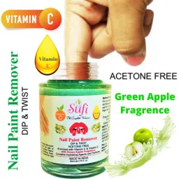 PREMIUM QUALITY Dip & Twist Instant Nail Paint Remover With GREEN APPLE Fragrance: - Acetone Free, Enriched with Vitamin C or Vitamin E.-10