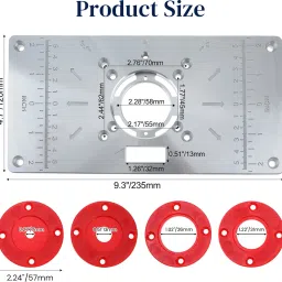 ortiza Router Table Insert Plate Woodworking Trimming Milling M3 Square image 5