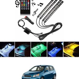 maties Universal Fit Multicolour 4 Pcs Stylish LED Atmosphere Light For Car -28 Fog Lamp Car LED for Chevrolet (12 V, 55 W)-picture-1