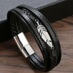 MEENAZ Men Silver-Plated Multistrand Bracelet-image-106
