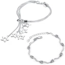 DIVASTRI Women 2 Silver-Plated Wraparound Bracelet-picture-7