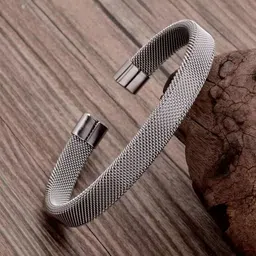 Lila Unisex Stainless Steel Cuff Bracelet-picture-18