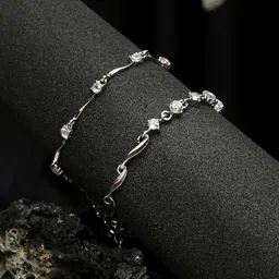DIVASTRI Set Of 2 Silver-Plated Wraparound Bracelet-0
