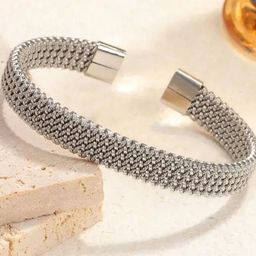 MEENAZ Unisex Oxidised Silver-Plated Kada Bracelet-image-97