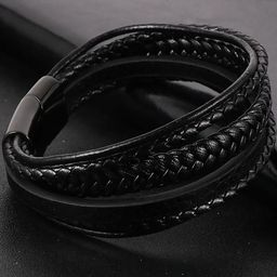 MEENAZ Men American Diamond Antique Silver-Plated Kada Bracelet-image-70