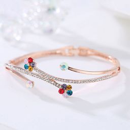 Yellow Chimes Rose Gold-Plated Bracelet-picture-17